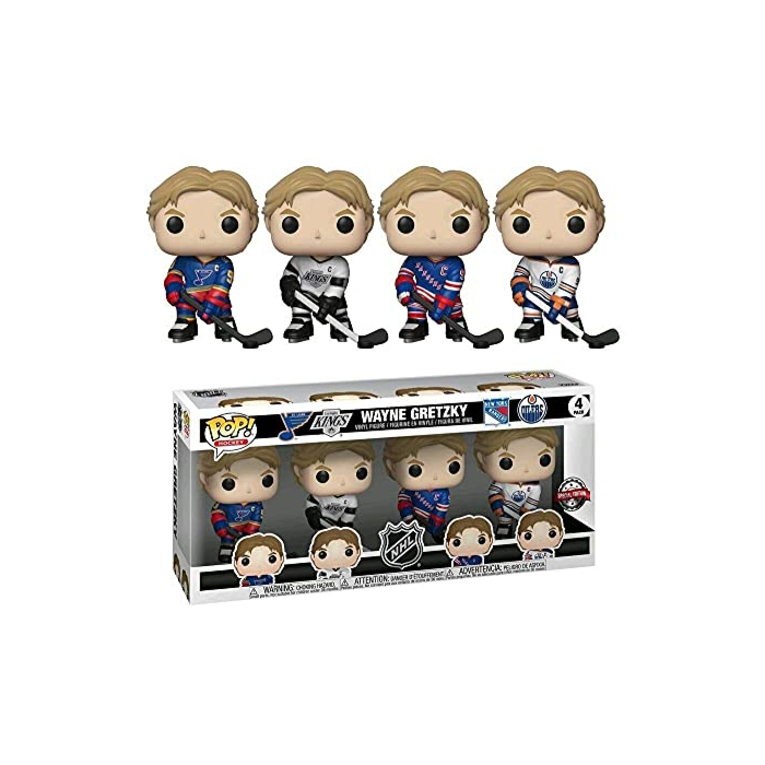 889698357913 Pop! Hockey NHL Vinyl Figure 4-Pack Wayne Gretzky All Teams (Fanatics Exclusive)