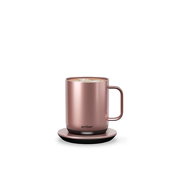 Ember Temperature Control Smart Mug 2, 10 oz, Rose Gold, 1.5-hr Battery Life - App Controlled Heated Coffee Mug