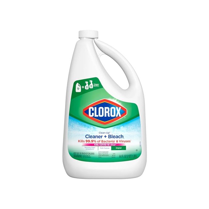 Clorox Clean-Up All Purpose Cleaner with Bleach Original, Household Essentials, 64 Ounce Refill Bottle (Package May Vary)