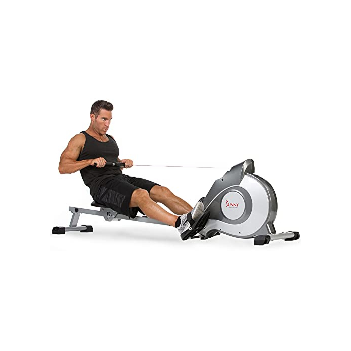 Sunny Health & Fitness Magnetic Rowing Machine Rower with LCD Monitor