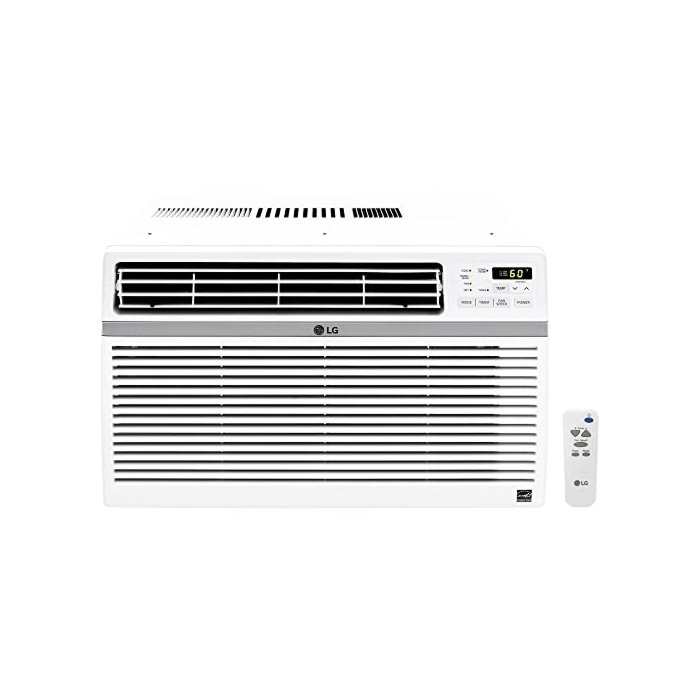 LG 12,000 BTU Window Air Conditioner, Cools 550 Sq.Ft. (22' x 25' Room Size), Quiet Operation, Electronic Control with Remote, 3 Cooling & Fan Speeds, Energy Star, Auto Restart, 115V, White