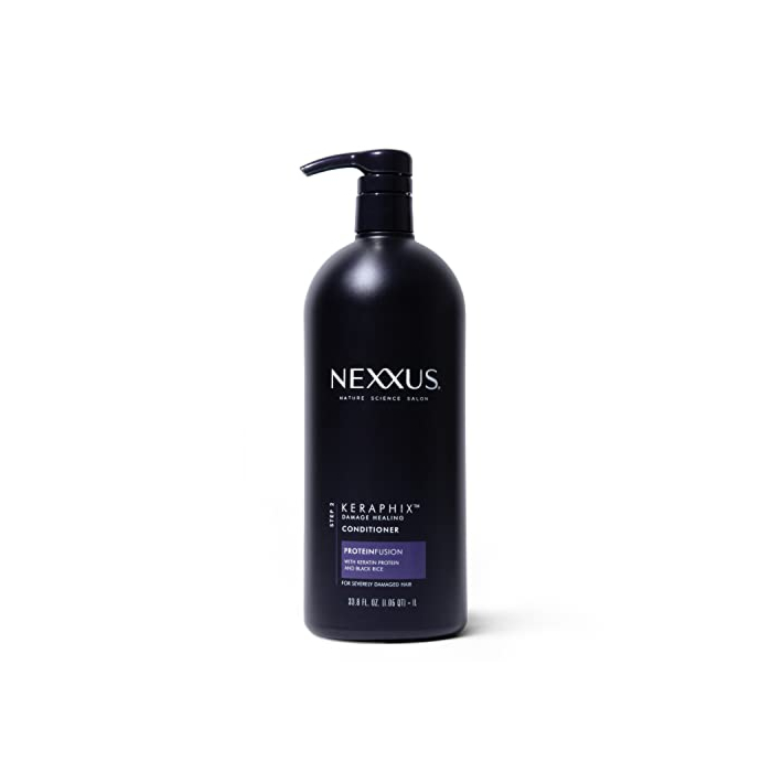 Nexxus Keraphix ProteinFusion Conditioner with Keratin Protein and Black Rice for Damaged Hair 33.8 oz